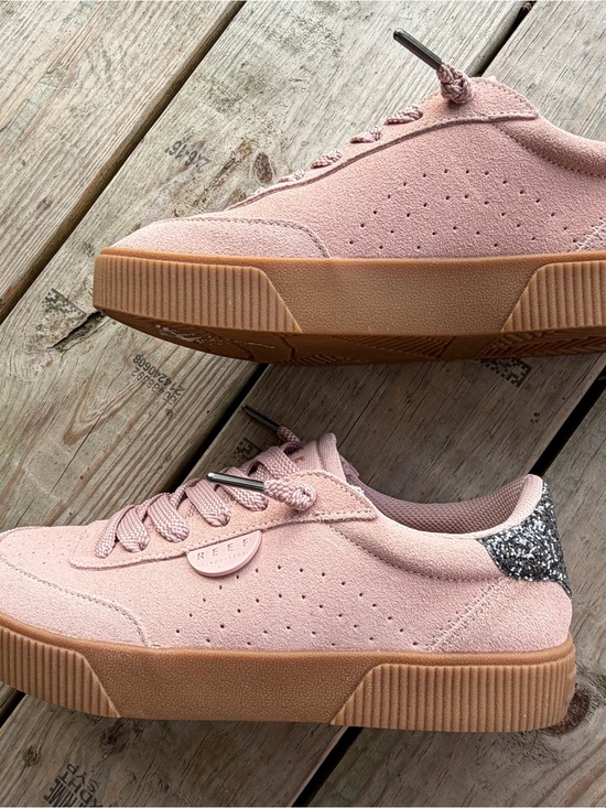 Reef Shoes - Reef Women’s Blush Pink Suede Lace-Up Sneakers